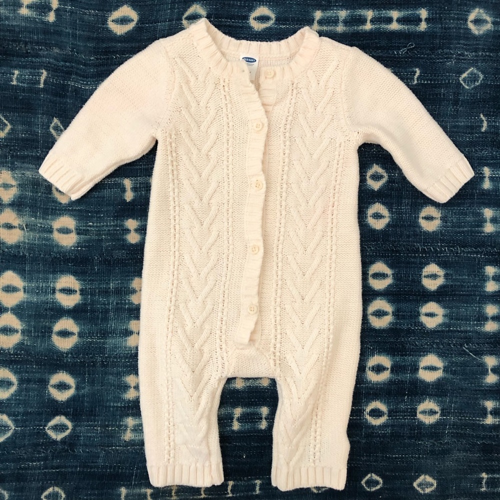 cable knit sweater onesie